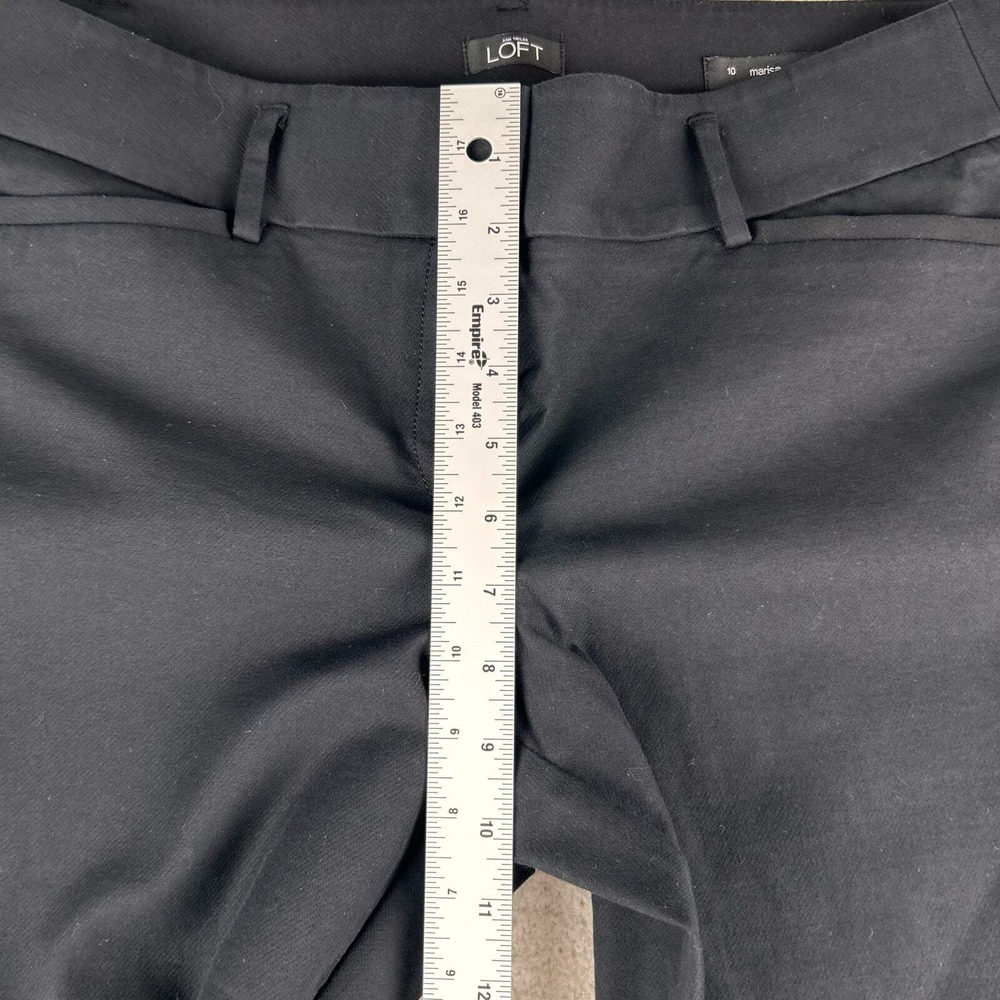 Ann Taylor Loft Women's Pants 10 Black Marisa Ankle Skinny Zip Career Chinos - Picture 11 of 13